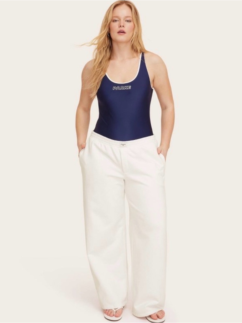 Parke x Target Women’s Cream High Rise‎ Boxer Sweatpants Small NEW